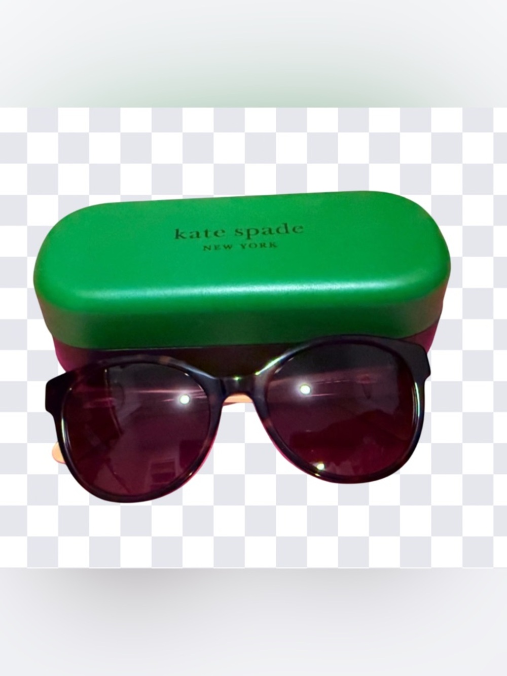 ❌NOT FOR SALE❌Kate Spade NWOT Sunglasses Round Frames Havana with case $210